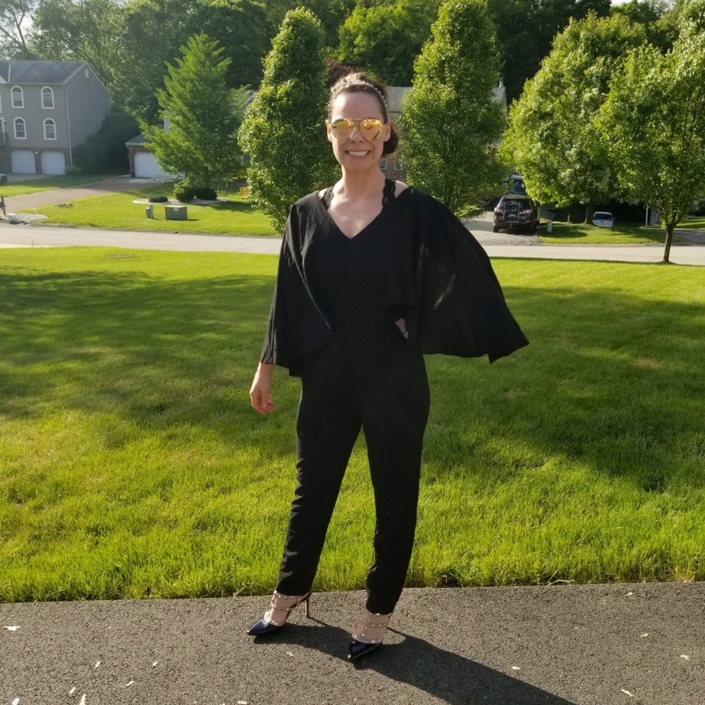 Jumpsuit with cape